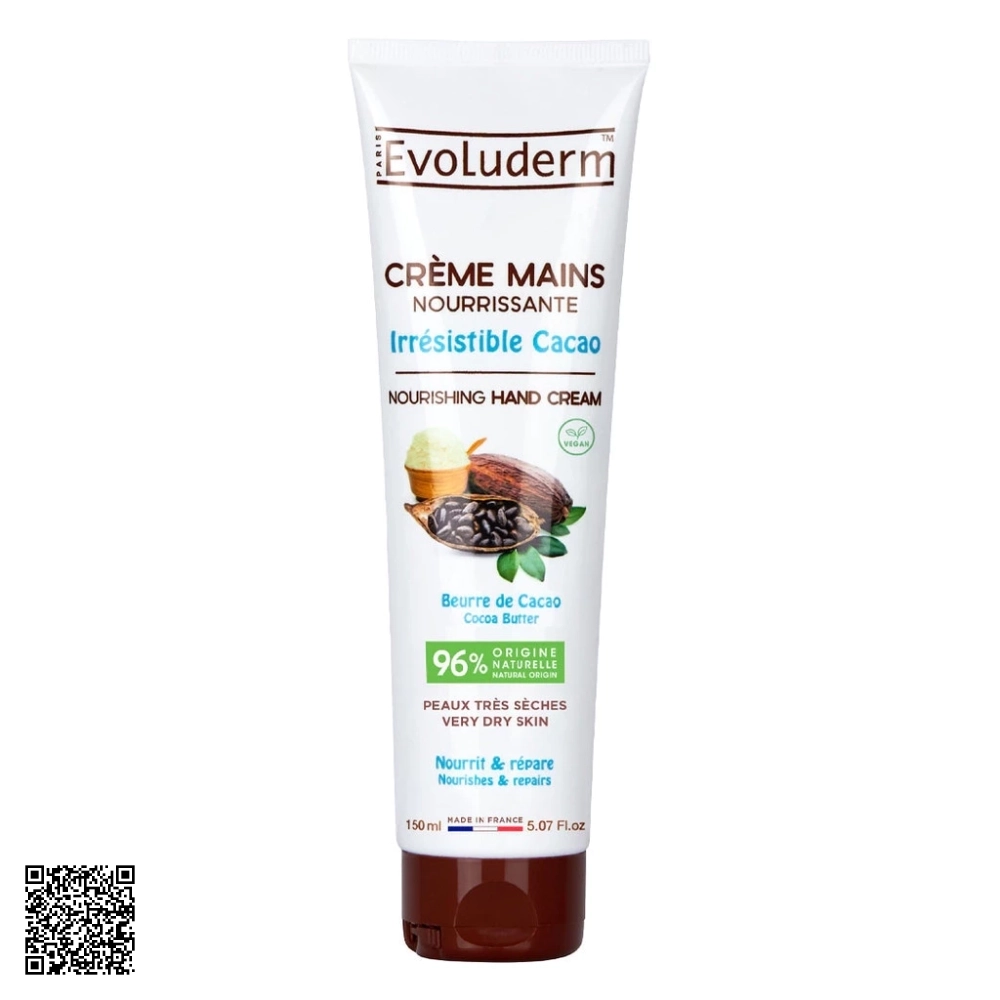 Kem Dưỡng Evoluderm Dưỡng Da Tay Hương Cacao 150ml từ Pháp