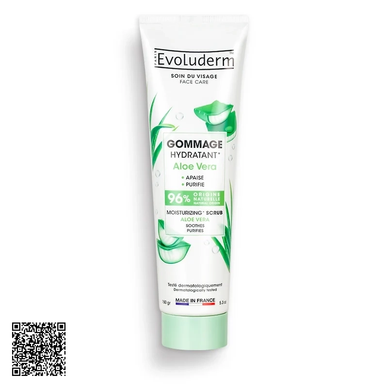 Tẩy Tế Bào Chết Evoluderm Dưỡng Ẩm Da Mặt Chiết Xuất Nha Đam 150g từ Pháp