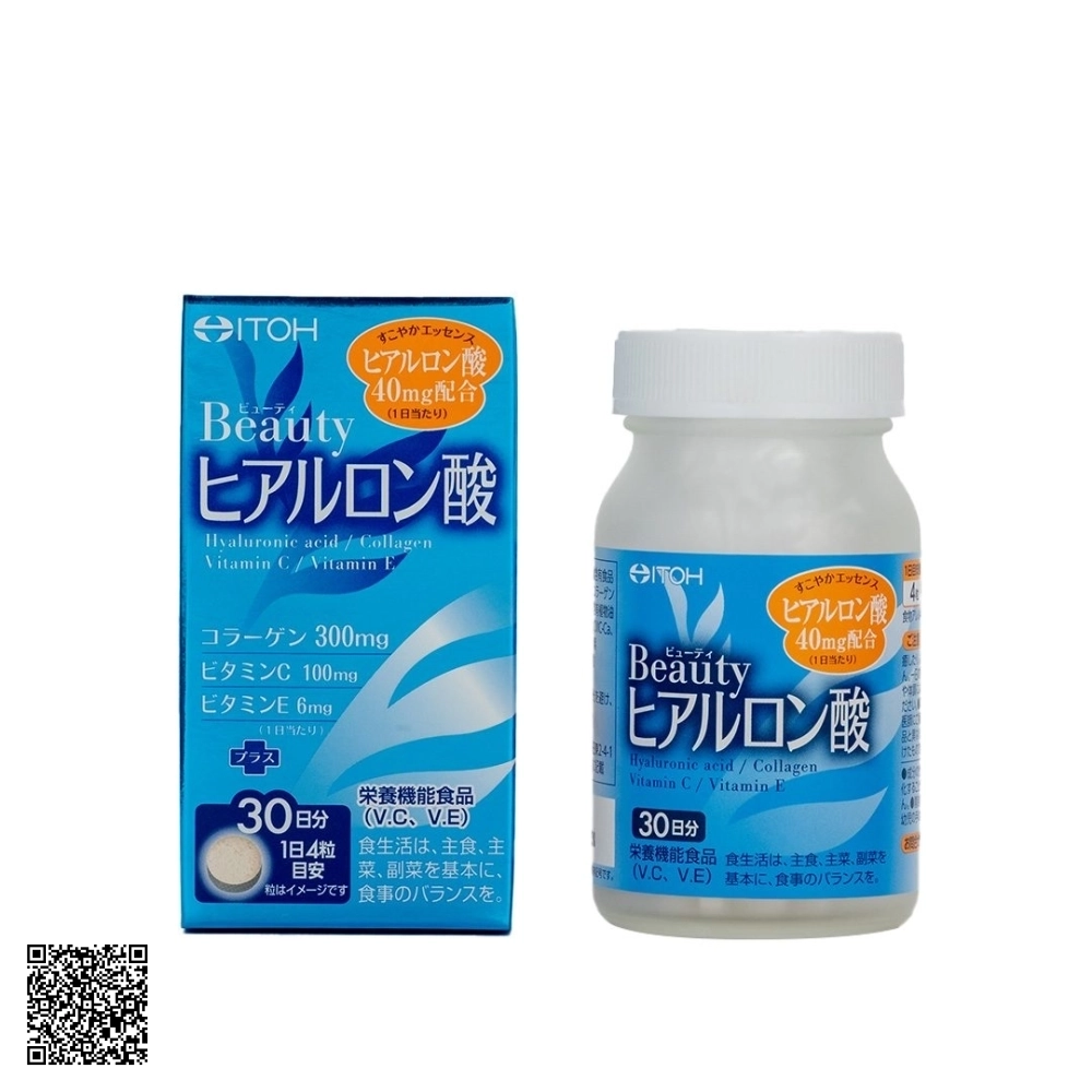 Itoh Kanpo Viên Uống Cấp Nước Beauty Hyaluronic Acid lọ 120 viên từ Nhật Bản