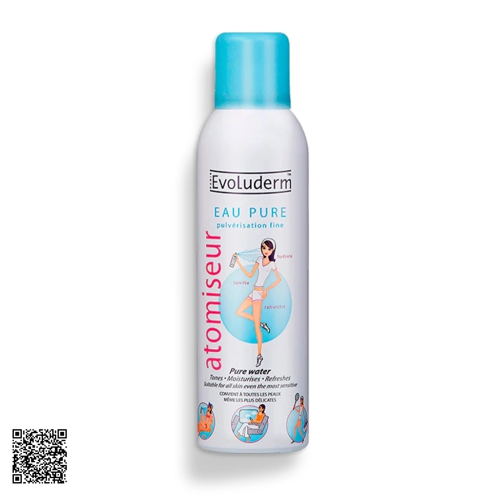 Xịt Khoáng Evoluderm Cấp Nước & Làm Dịu Da 150ml từ Pháp