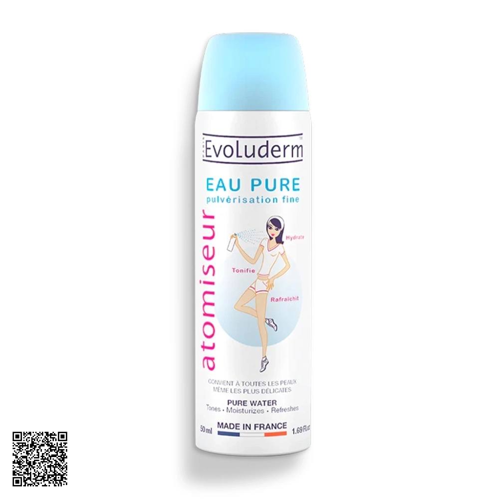 Xịt Khoáng Evoluderm Cấp Nước & Làm Dịu Da 50ml từ Pháp