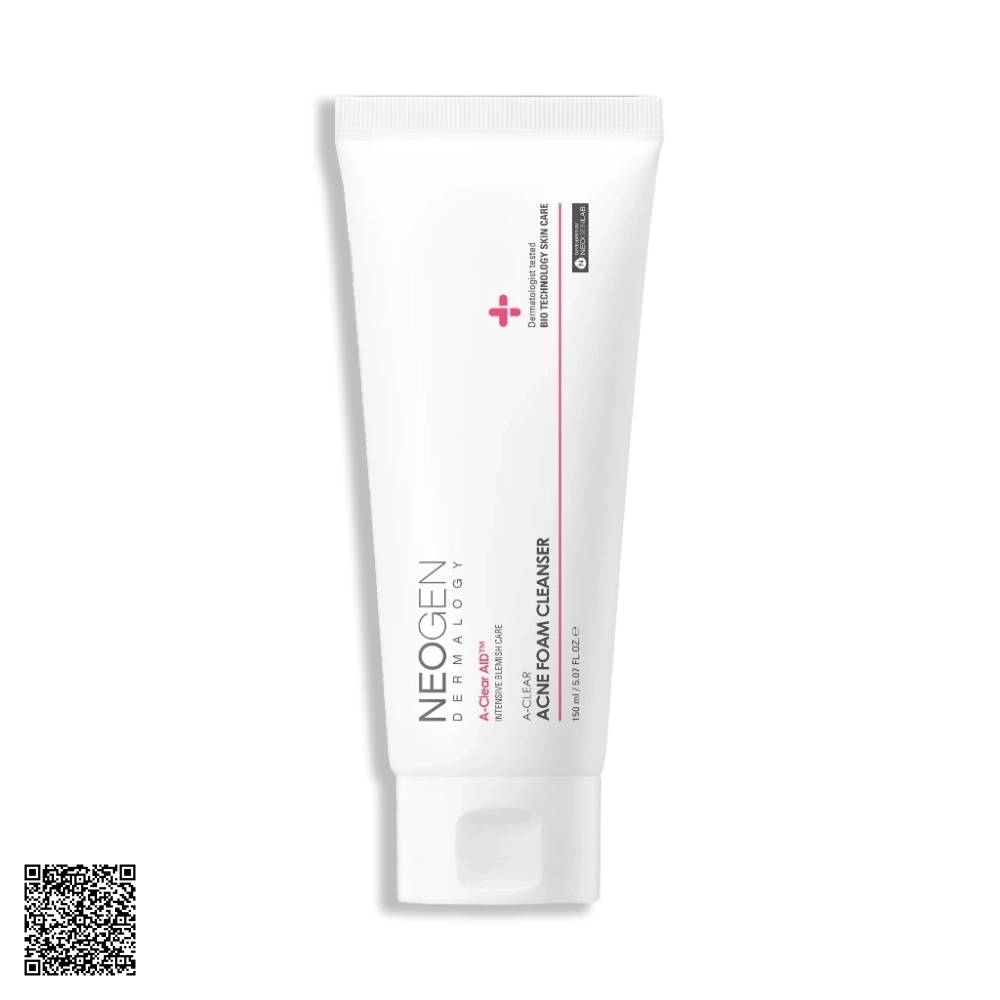 Sữa Rửa Mặt Neogen Dermalogy A-clear Acne Foam Cleanser Dạng Gel Làm Sạch Sâu Cho Da Dầu Mụn 150ml từ Hàn Quốc