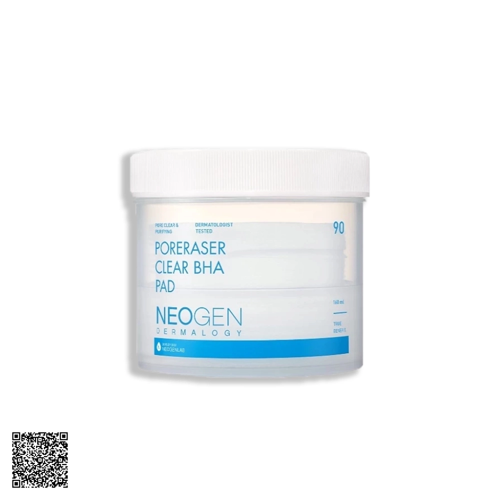 Toner Pad Neogen Dermalogy Poreraser Clear BHA Giảm Mụn, Thu Nhỏ Lỗ Chân Lông 90 miếng từ Hàn Quốc