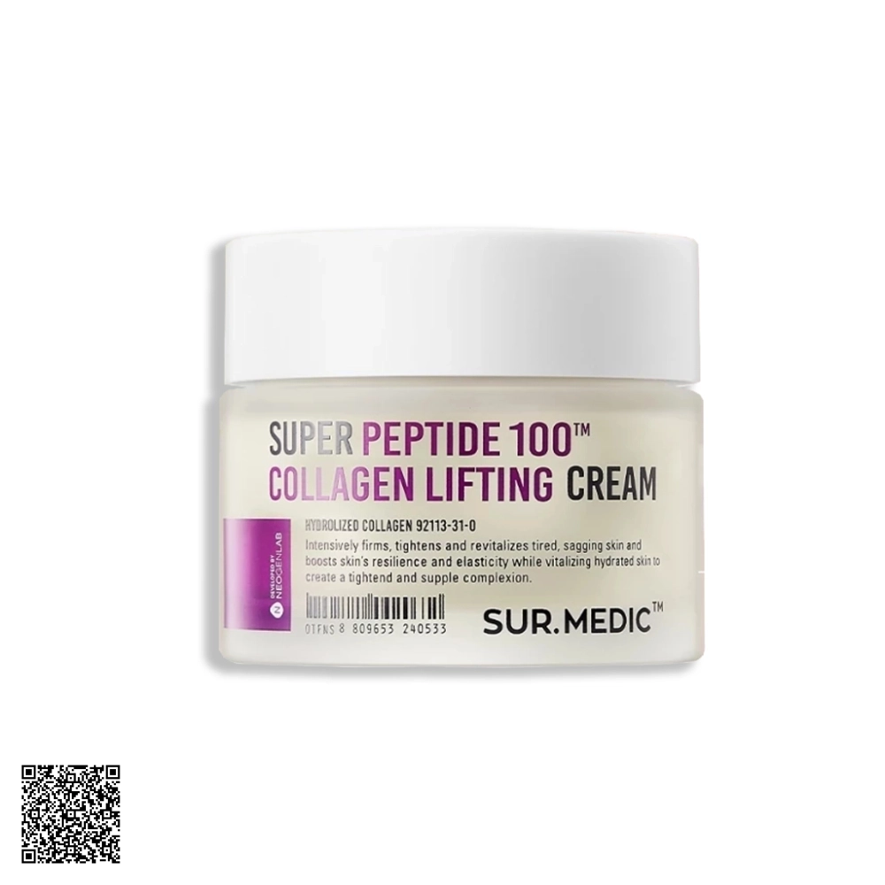 Kem Dưỡng SUR.MEDIC Super Peptide 100TM Collagen Lifting Cream Phục Hồi Và Trẻ Khỏe Da 50ml từ Hàn Quốc