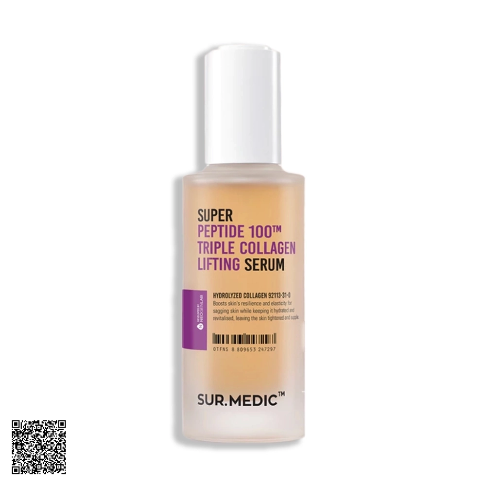 Siêu Tinh Chất SUR.MEDIC Super Peptide 100TM Collagen Lifting Serum Phục Hồi Và Trẻ Khỏe Da 50ml từ Hàn Quốc
