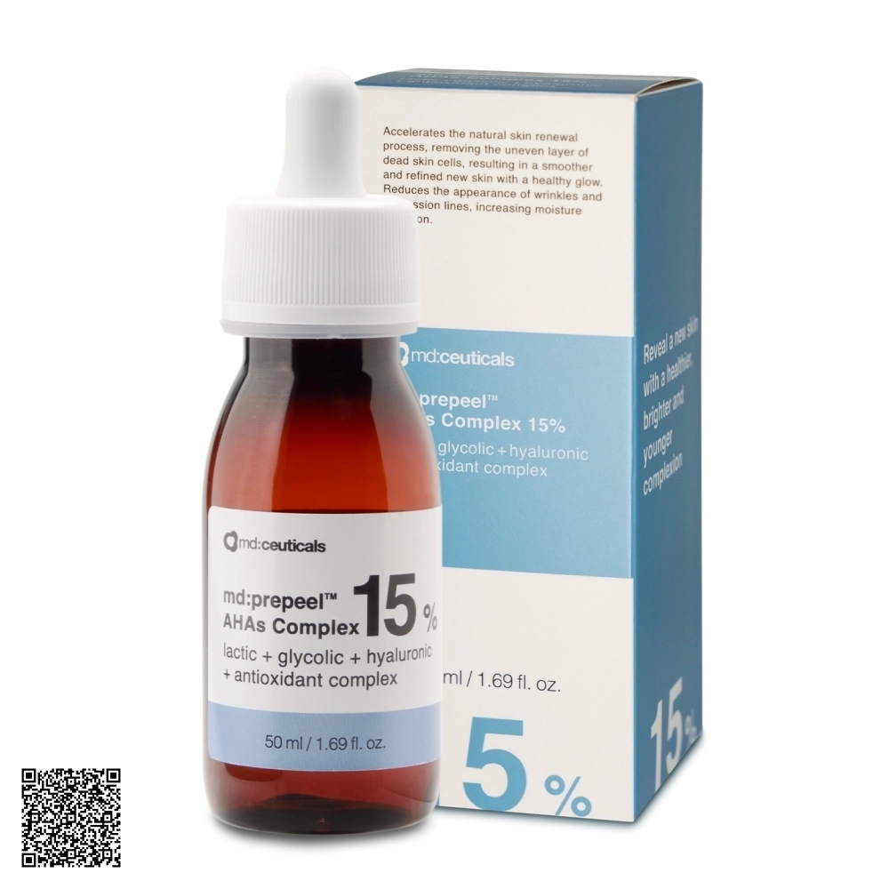 md:ceuticals Prepeel AHAs Complex 15% Thay Da Sinh Học Trắng Sáng Da Và Căng Bóng 50ml từ Anh