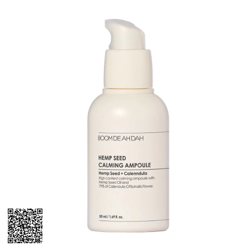 Tinh Chất BOOM DE AH DAH Hemp Seed Calming Ampoule Làm Dịu, Phục Hồi Da 50ml Từ Hàn Quốc