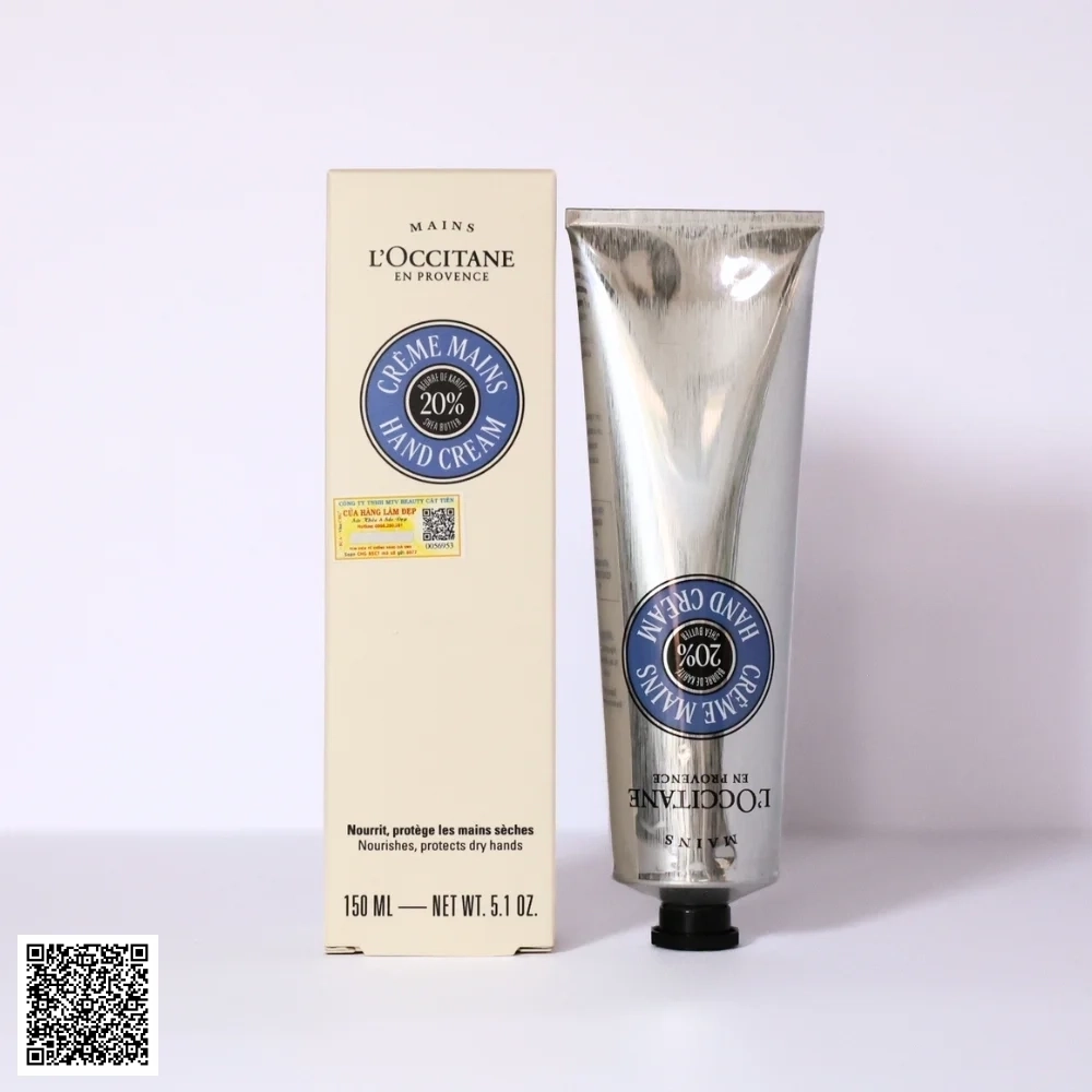 Kem Bơ Đậu Mỡ LOccitane 20% Shea Butter Hand Cream Dưỡng Da Tay Giúp Dưỡng Ẩm, Mềm Mịn 150ml từ Pháp