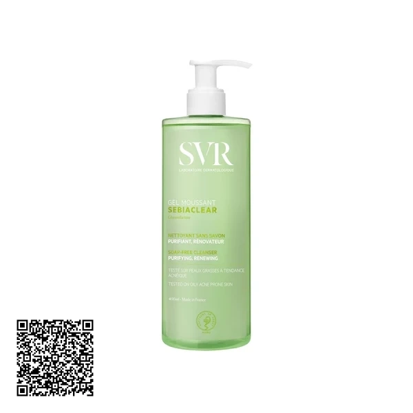 Sữa Rửa Mặt SVR Sebiaclear Gel Moussant Dạng Gel Cho Da Dầu Mụn Không Xà Phòng 400ml Từ Pháp