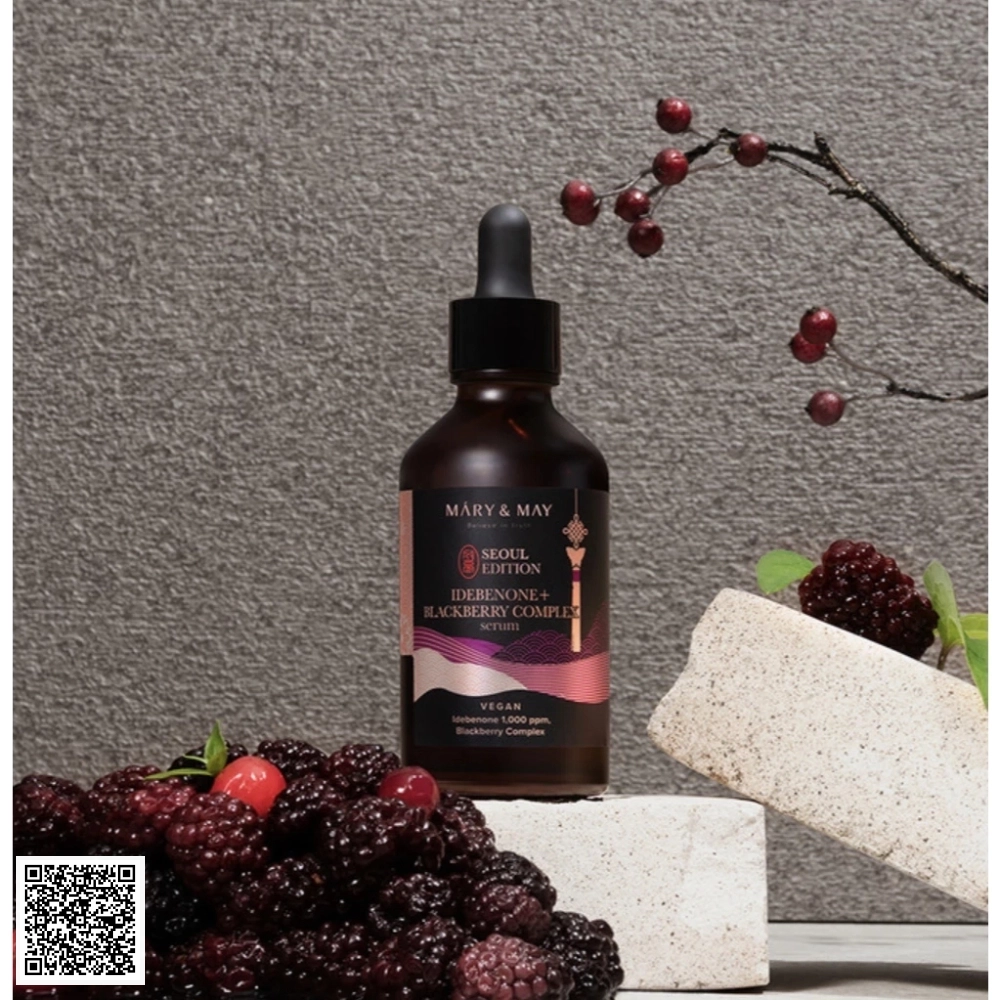 Tinh Chất Ngăn Ngừa Lão Hóa Mary&May Idebenone+ Blackberry Complex Serum Hàn Quốc 80ml