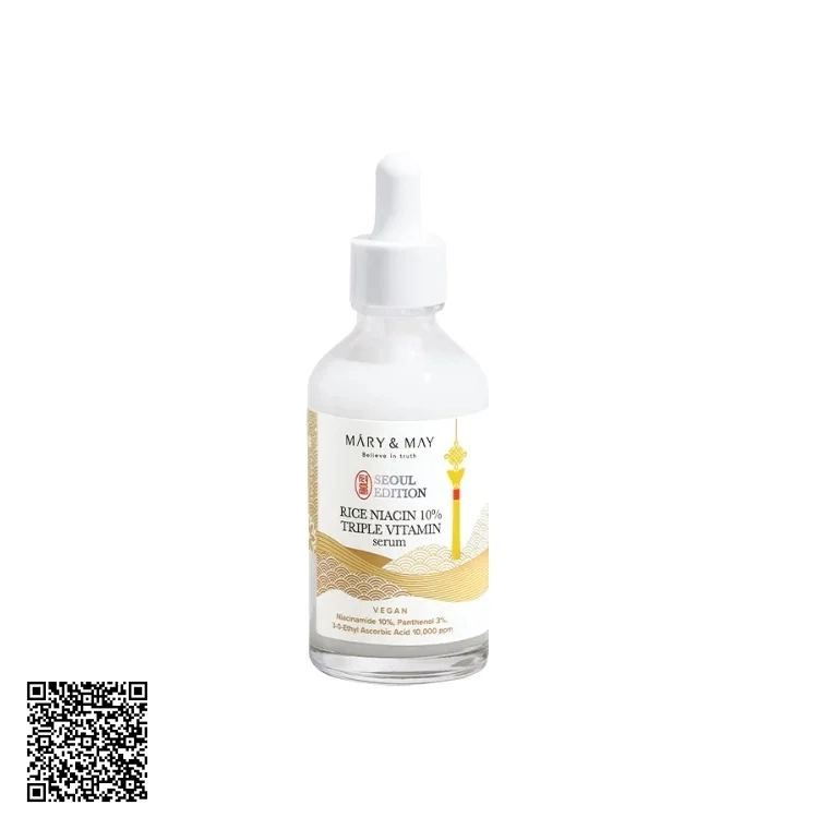 Tinh Chất Dưỡng Sáng Thuần Chay Mary&May Rice Niacin 10% Triple Vitamin Serum 80ml