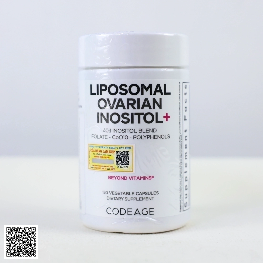 Thực Phẩm CodeAge Liposomal Ovarian Inositol Bổ Sung Nội Tiết Cho Phụ Nữ Từ Mỹ Lọ 30 Viên