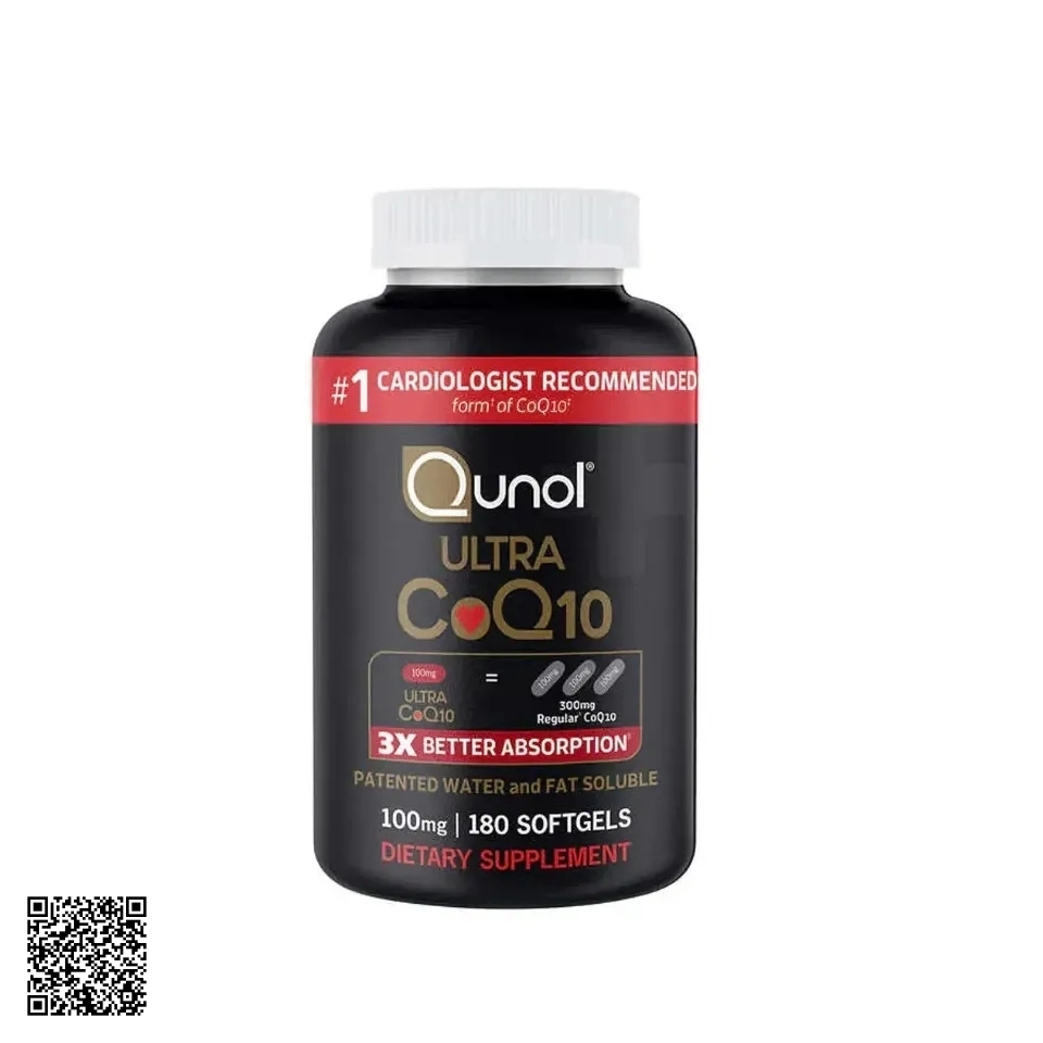 Viên uống hỗ trợ tim mạch Qunol Ultra CoQ10 100mg 180viên của Mỹ