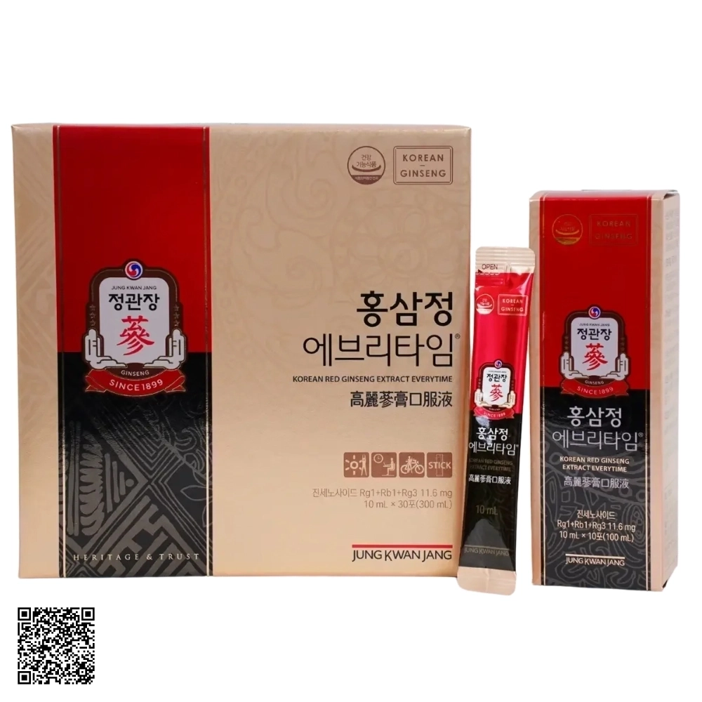 KGC Korean Red Ginseng Extract Everytime Nước Hồng Sâm  (30 gói x 10ml)