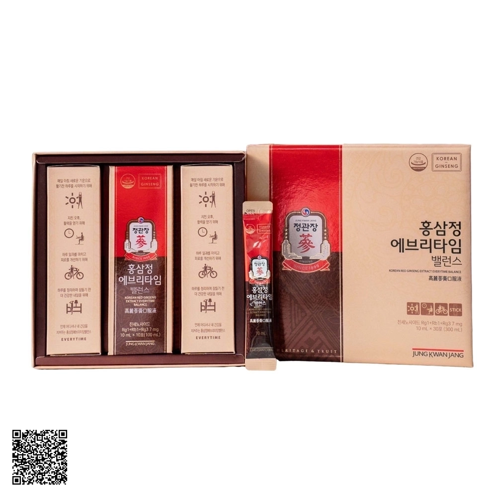 KGC Korean Red Ginseng Extract Everytime Balance Nước Hồng Sâm  (30 gói x 10ml)