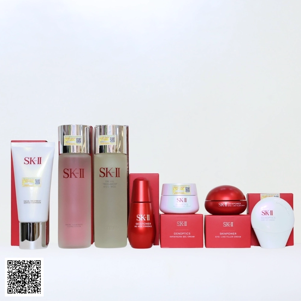 Bộ SK-II SkinPower Re-New Trắng Da, Chống Lão Hóa 7 Sản Phẩm Full-size Nhật Bản