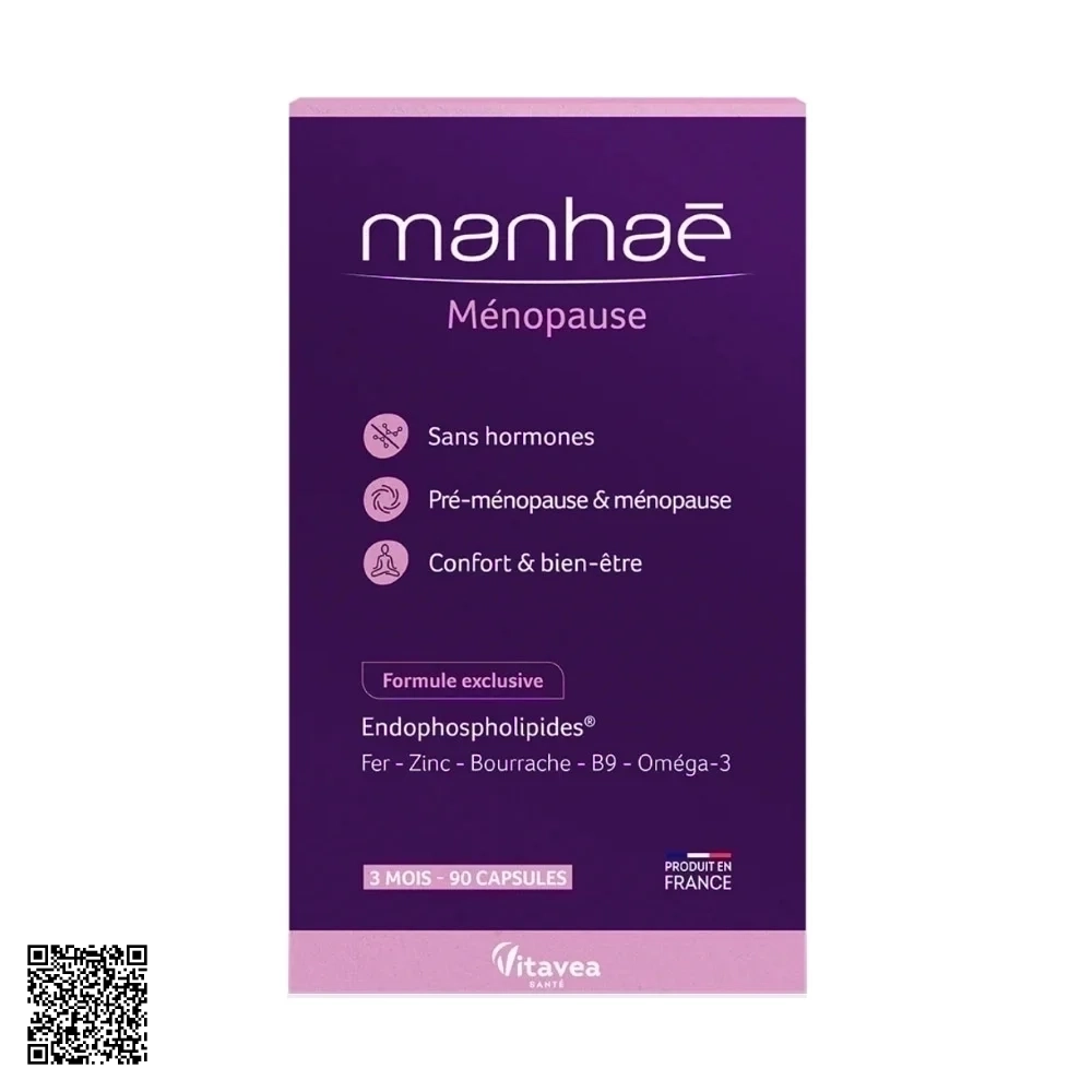 Manhaé Ménopause Viên Uống Bổ Sung Nội Tiết Tố Nữ Từ Pháp Hộp 90 Viên