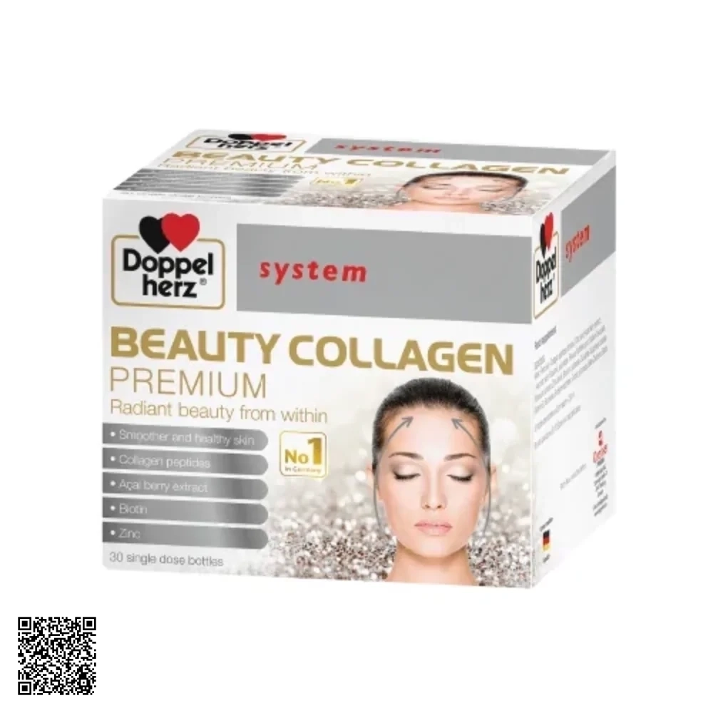 Nước Uống System Beauty Collagen Doppelherz Đức Hộp 30 Ống