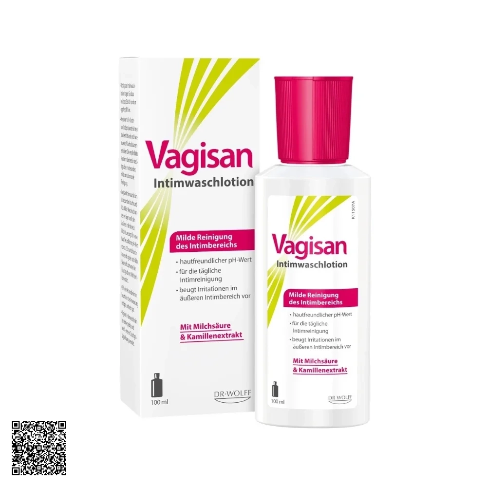 Dung Dịch Vệ Sinh Phụ Nữ Vagisan Intimwaschlotion Làm Sạch Dịu Nhẹ, Cân Bằng pH Vùng Kín Từ Đức 100ml