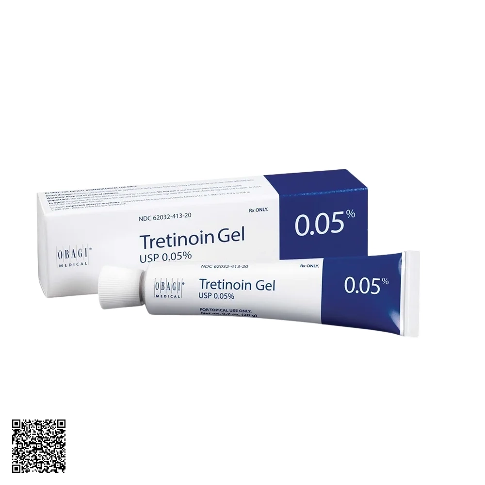 Gel Obagi Medical Tretinoin Gel USP 0.05% Hỗ Trợ Giảm Mụn & Chống Lão Hóa Từ Mỹ 20g