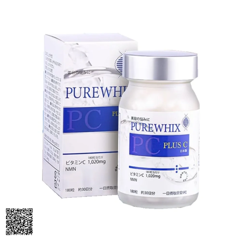Viên Uống Purewhix Plus C Hayari Sáng Da Từ Nhật Bản Hộp 180 Viên