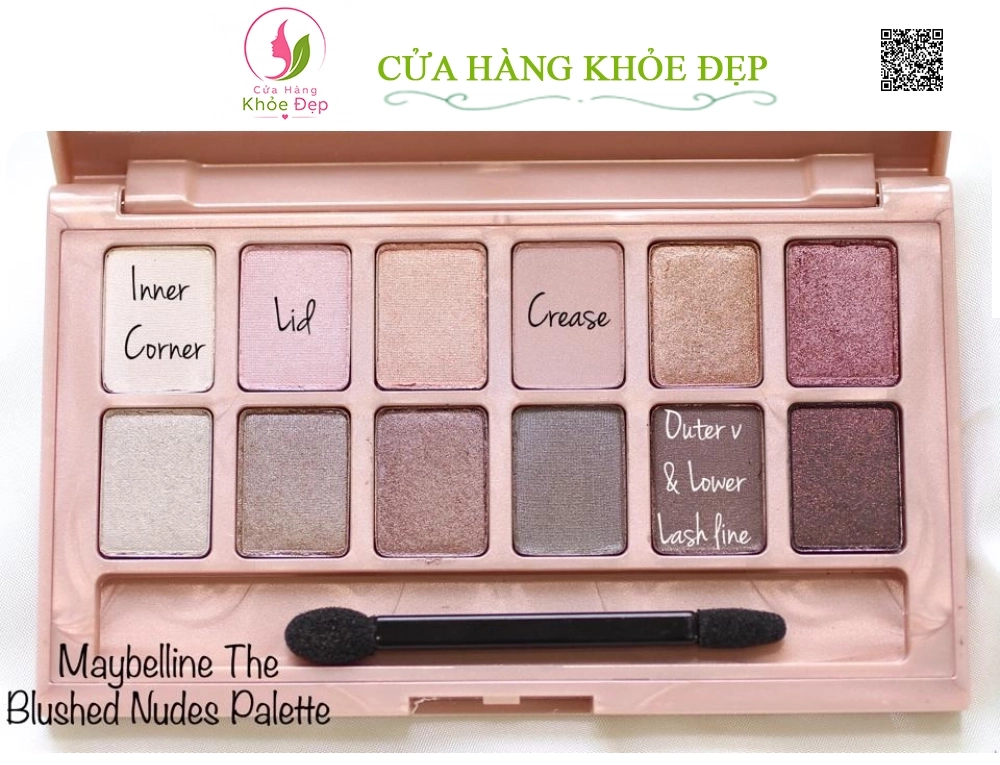 Bảng Phấn Mắt Maybelline The Blushed Nudes Pallete