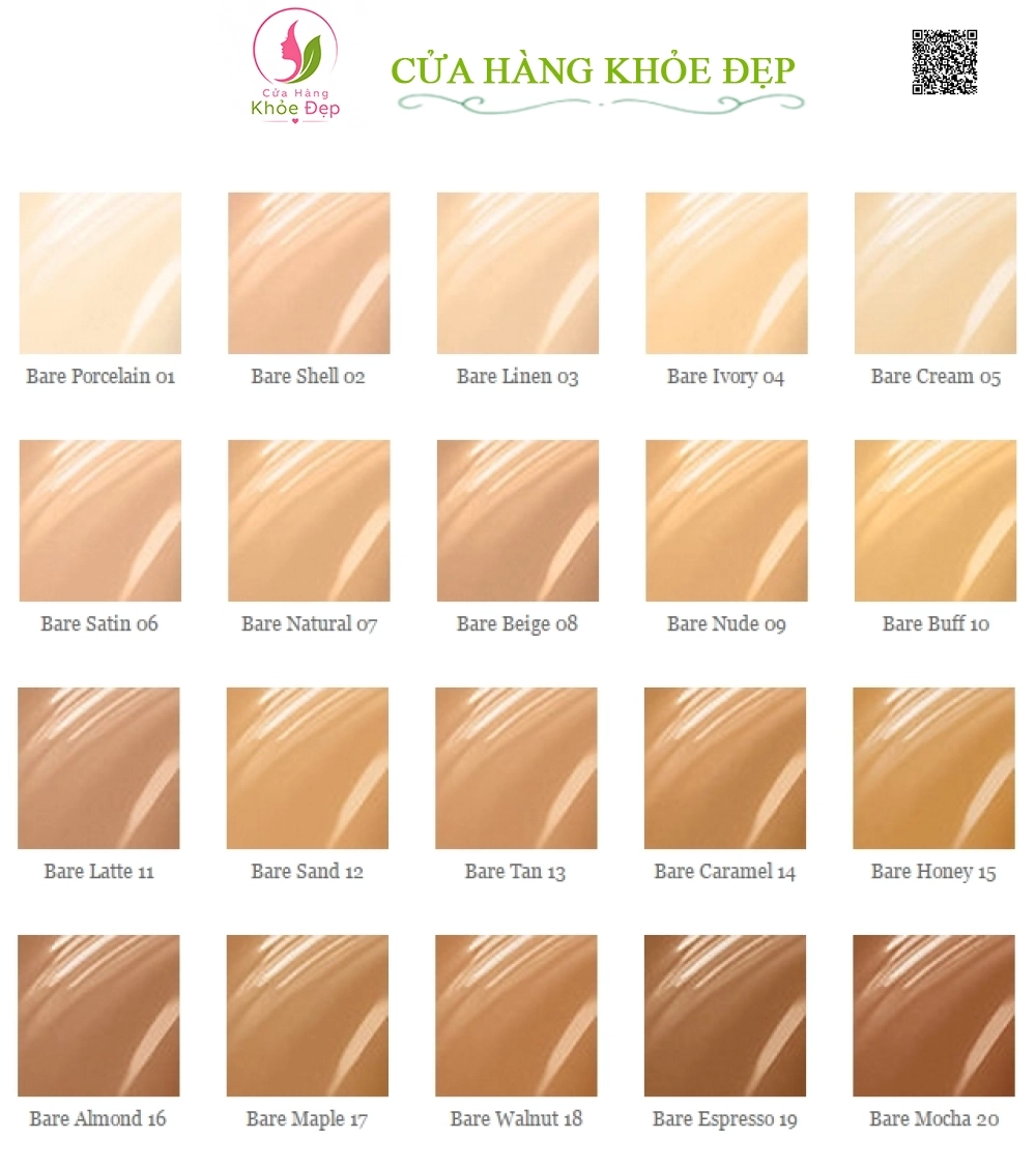 Kem Nền Dưỡng Sáng Da BareSkin Pure Brightening Serum Foundation Broad Spectrum SPF 20