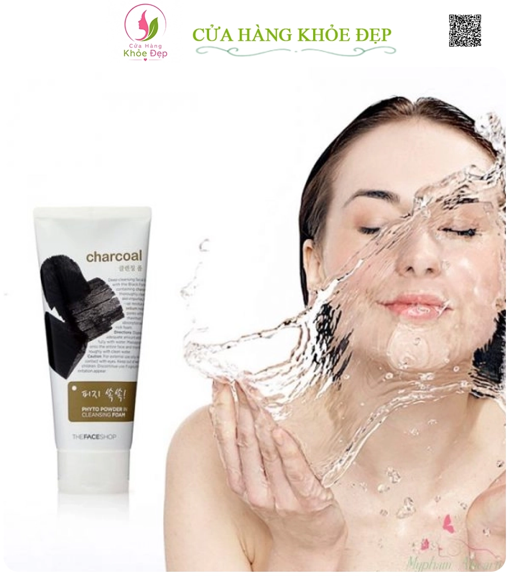 Sữa Rửa Mặt Bột Than Charcoal Phyto Powder In Cleansing Foam The Face Shop