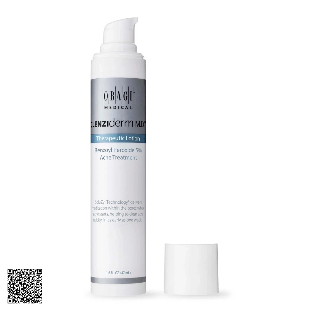 Lotion Chấm Mụn Obagi CLENZIderm MD Therapeutic Lotion Benzoyl Peroxide 5% Acne Treatment Từ Mỹ 47ml