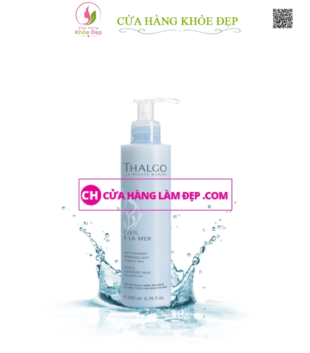Sữa rửa mặt tẩy trang dành cho da khô Thalgo Gentle Cleansing Milk 200ml