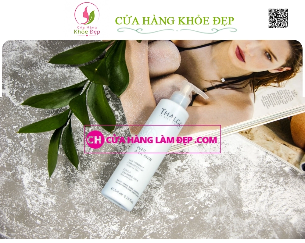 Sữa rửa mặt tẩy trang dành cho da khô Thalgo Gentle Cleansing Milk 200ml