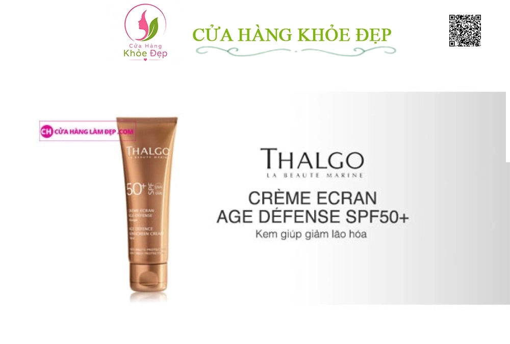Kem Chống Nắng Thalgo Age Defence Sunscreen Cream SPF50+