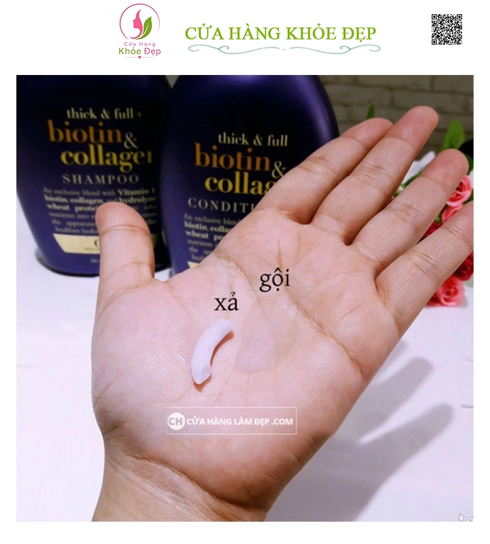 Dầu Gội Xã Làm Dày Tóc Biotin & Collagen -Shampoo Biotin & Collagen
