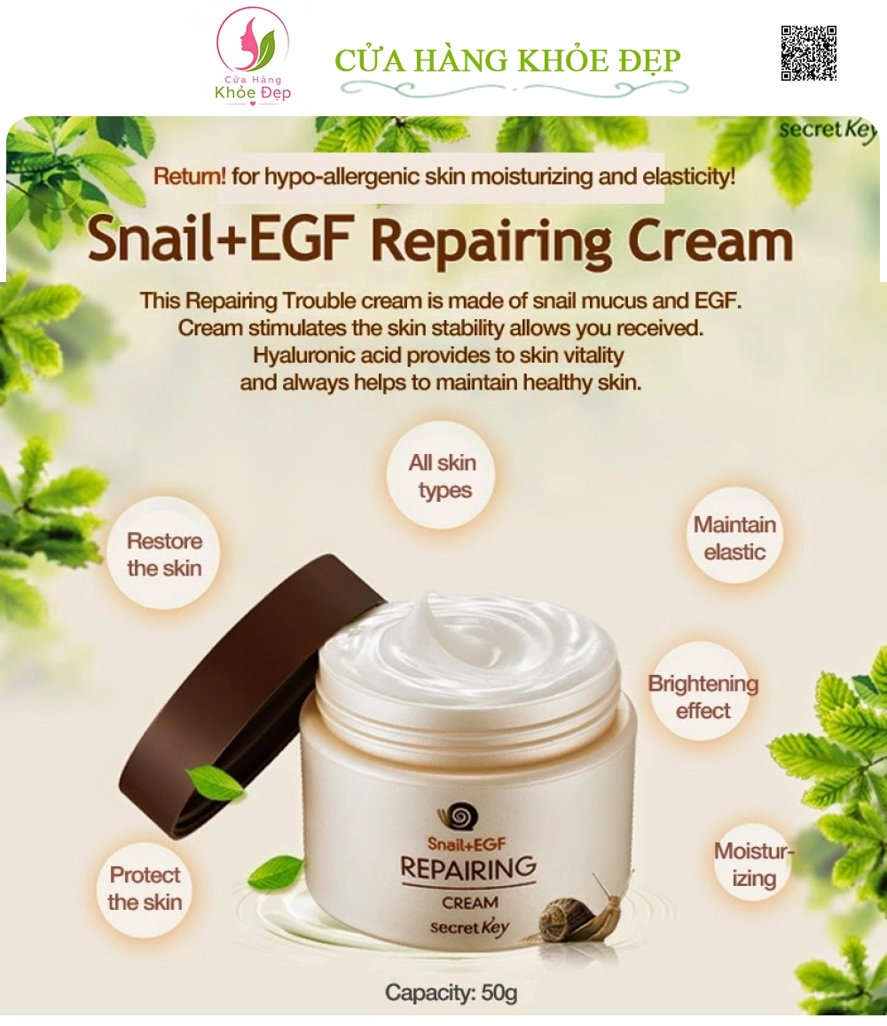 Kem Dưỡng Phục Hồi Và Điều Trị Da Secret Key Repairing Gel Cream