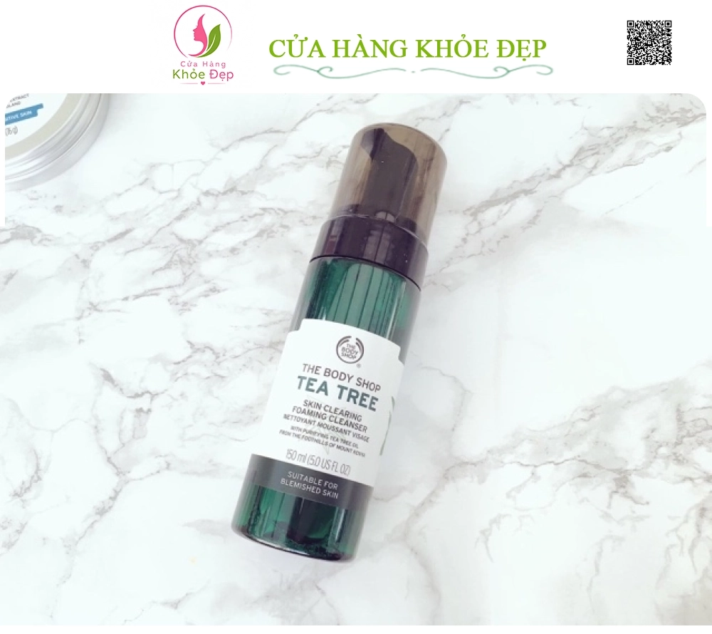 Sữa Rửa Mặt The Body Shop Tea Tree Skin Clearing Foaming Cleanser (150ml)