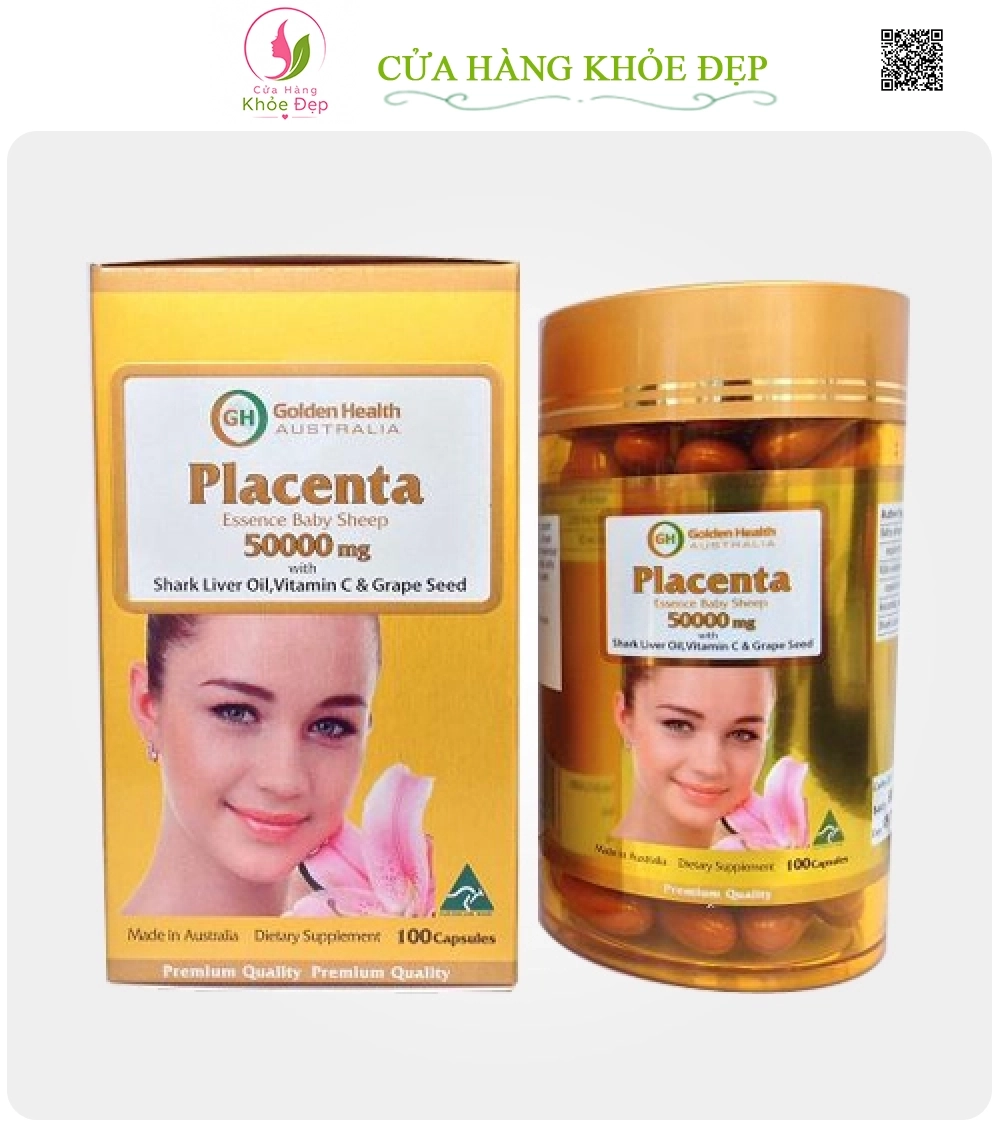 Nhau Thai Cừu Golden Health (50000mg x 100 Viên)