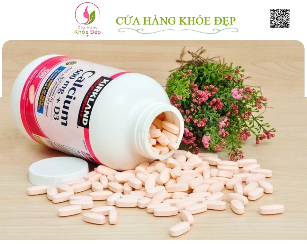 Viên Uống Bổ Sung Canxi Kirkland Signature Calcium 600mg + D3 (500 Viên)