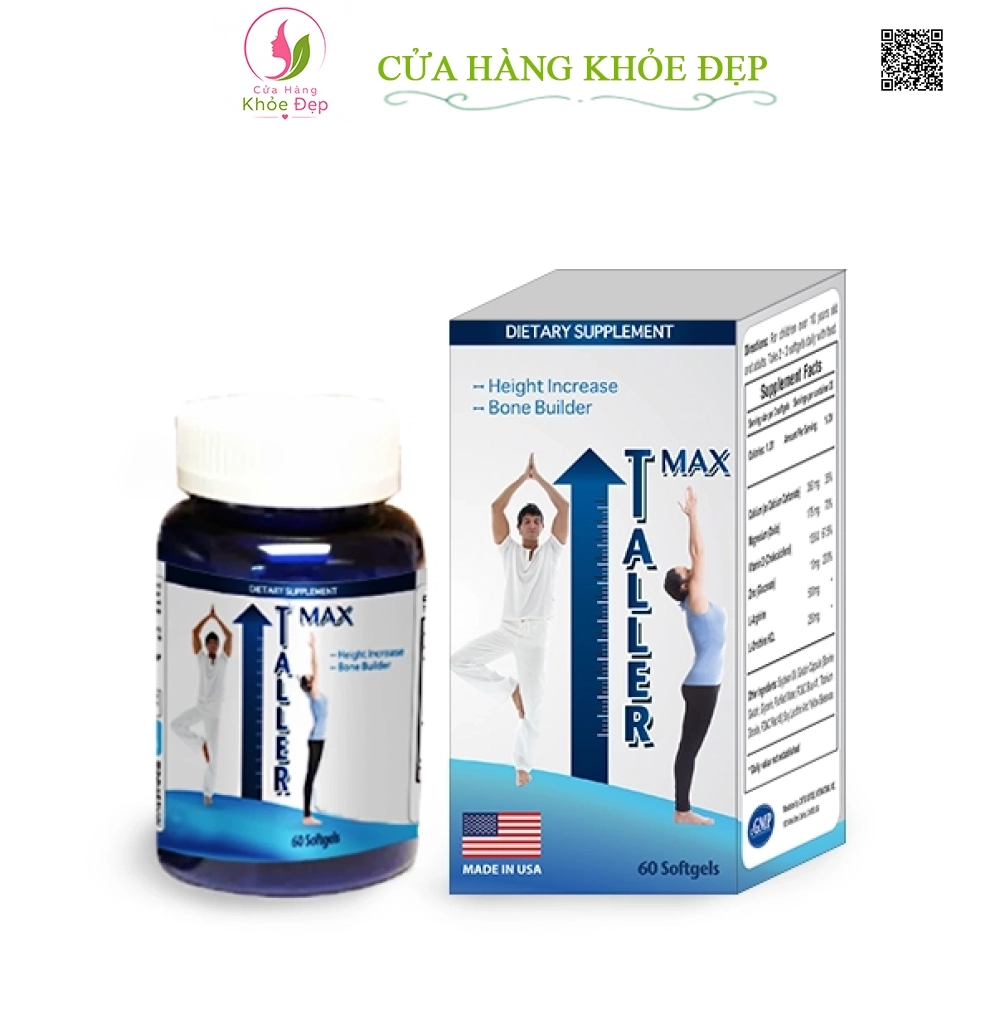 Taller Max Viên uống Tăng Chiều Cao Hiệu Quả Từ Mỹ