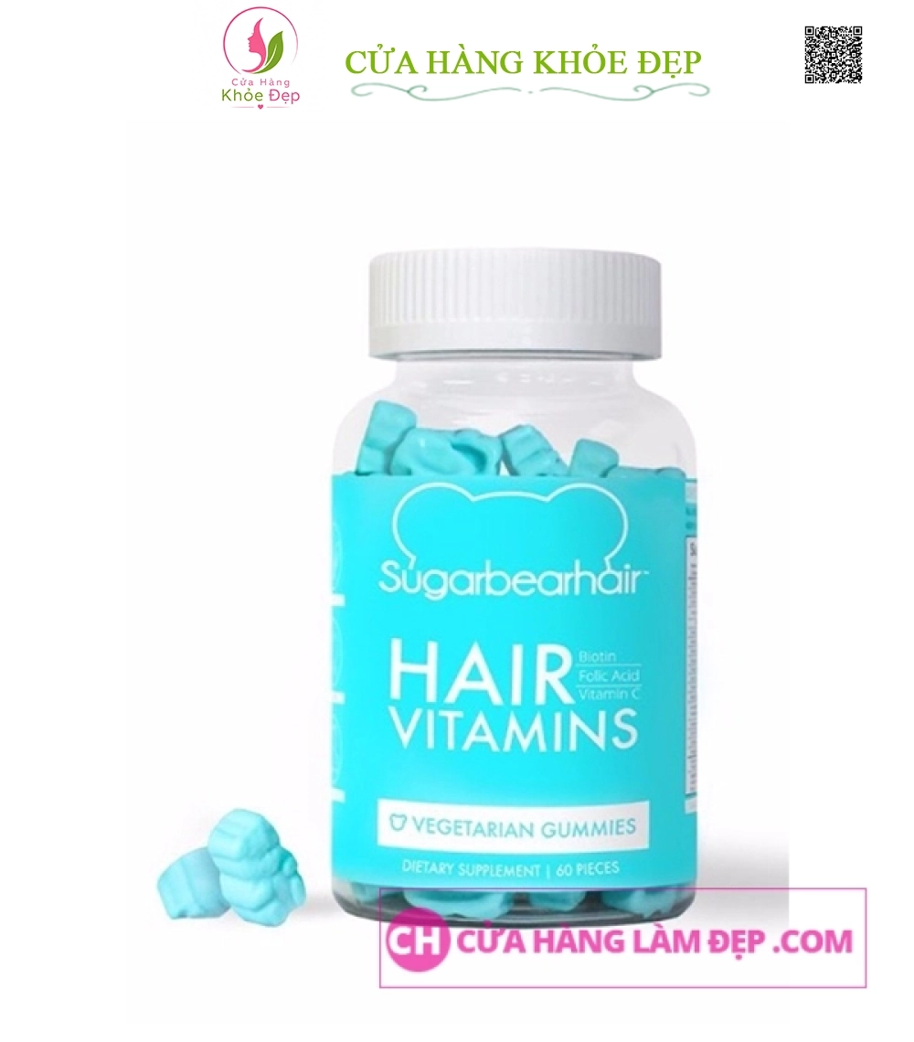 Kẹo Dẻo Bổ Sung Vitamin Kích Thích Mọc Tóc Hair Vitamins Sugarbearhair