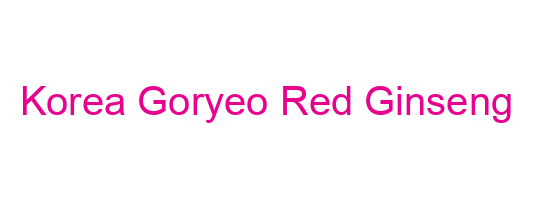 Korea Goryeo Red Ginseng